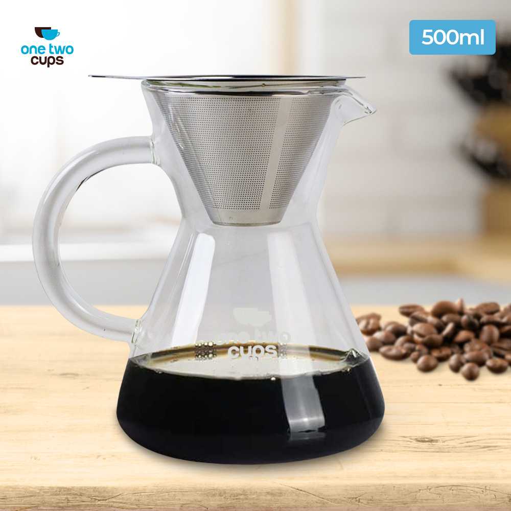 (BISA COD) FTIHSHP  Coffee Maker Pot V60 Teko Kopi 500ml + Filter - YD-KT001