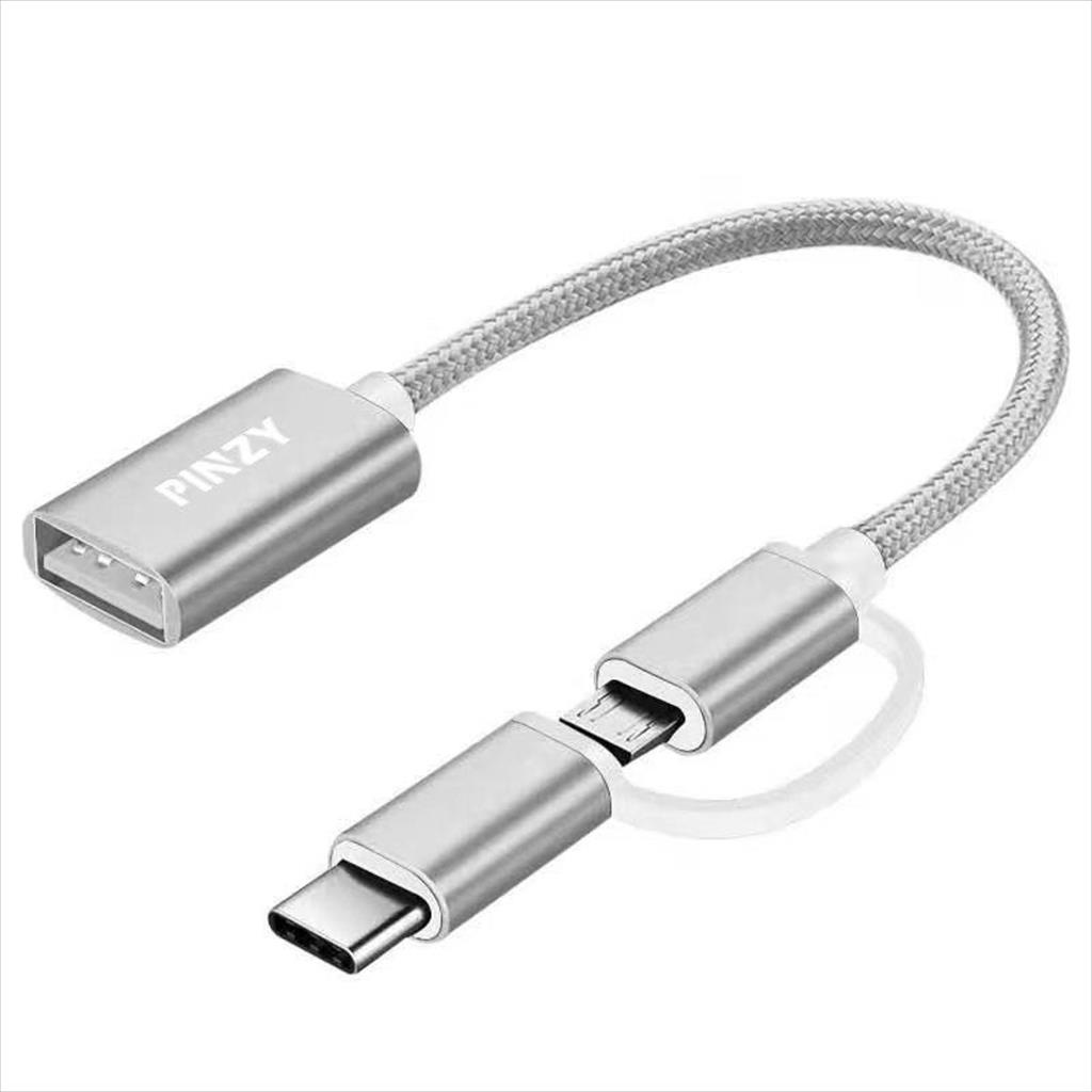 OTG PINZY 2in1 Adapter USB to Micro &amp; Type C - OTG PINZY 2in1