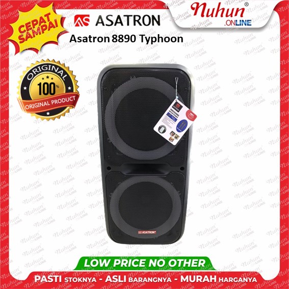 [CIANJUR] Speaker Bluetooth Asatron HT 8890 TYPHOON  2 x 12 Inch