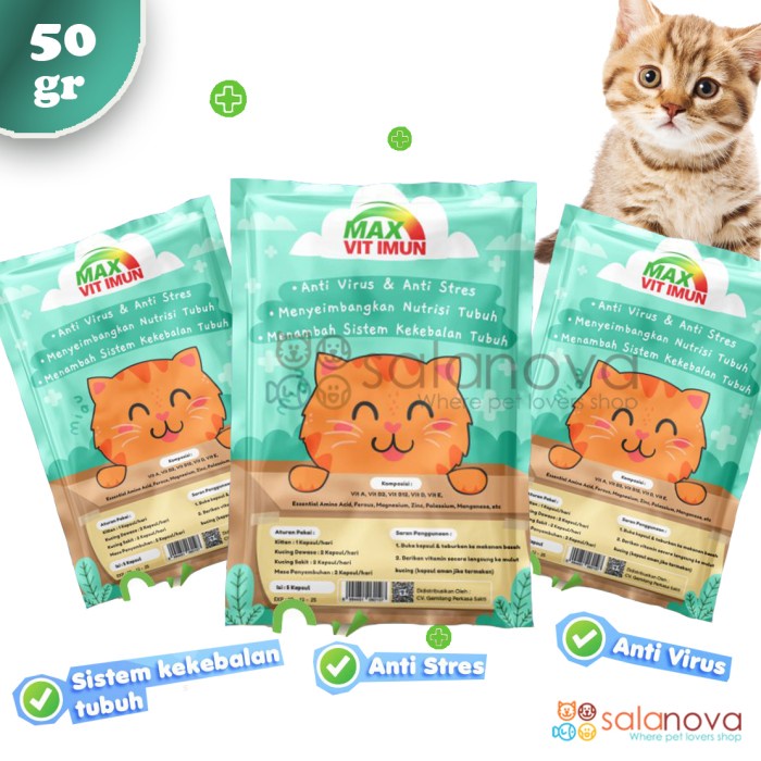 Max Imun Vitamin Suplemen Daya Tahan Tubuh Kucing