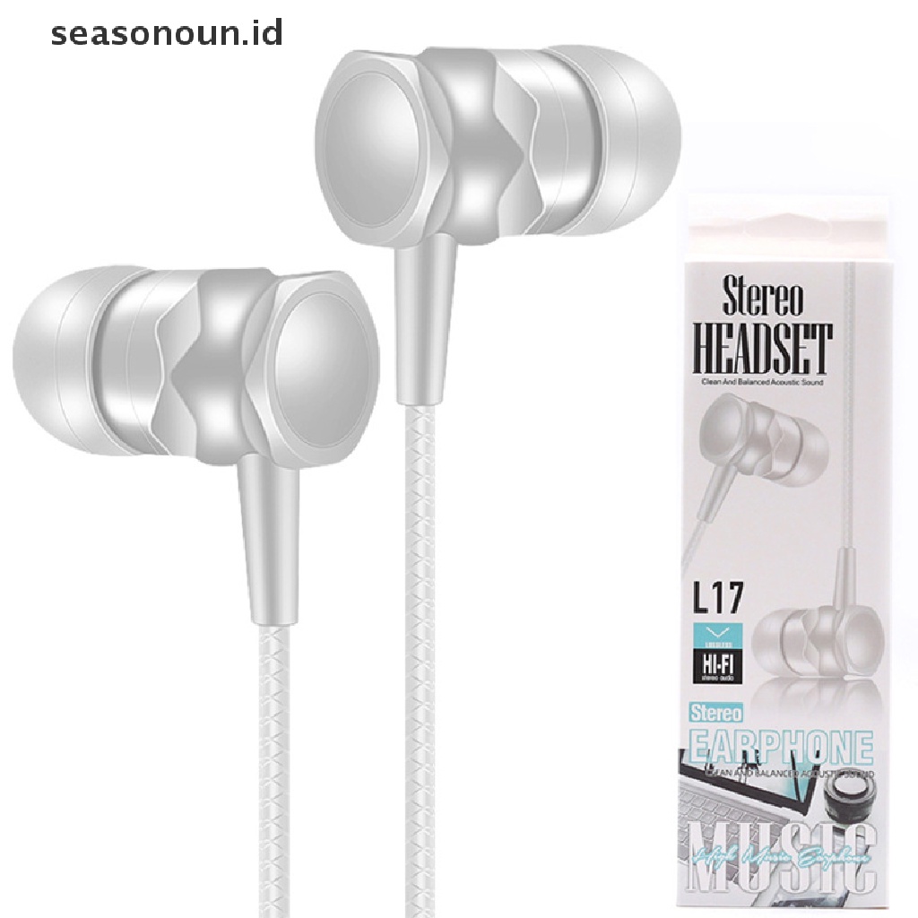 Seasonoun Inear Headphone Dengan Mic Earphone Kabel Dengan Headphone Untuk Laptop Untuk Android.