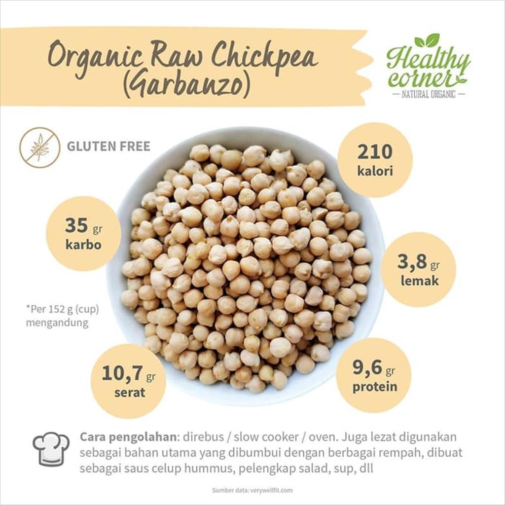 

Kacang Arab Chickpea Garbanzo Mentah ( Raw ) 500gr - HC