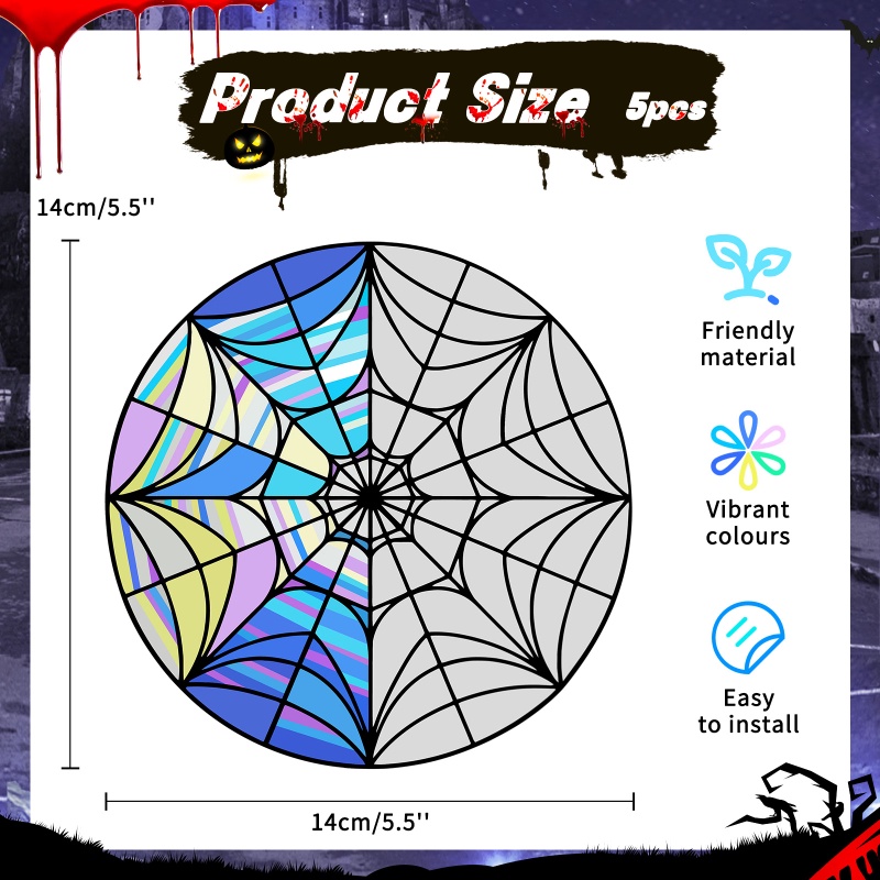 Rabu Addams Window Cling Spider Web Decal/Stiker Laptop Mobil Notebook