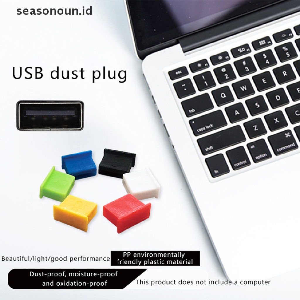 Seasonoun 5pcs/set Silikon Warna-Warni Anti Debu Plug Cover Stopper Debu Plug Laptop Dustproof USB Port HDMI-RJ45 Interface WaterproofCover.