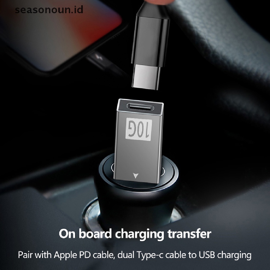 Seasonoun USB 3.1 Ke Tipe C Adapter Data Sync Converter Kabel Ekstensi 10Gbps Konverter Transfer Data Cepat Adapter Charge Telepon.