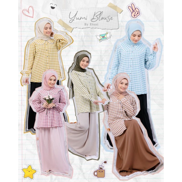 M Etuzi Hijab Blouse Baju Kemeja Yumi