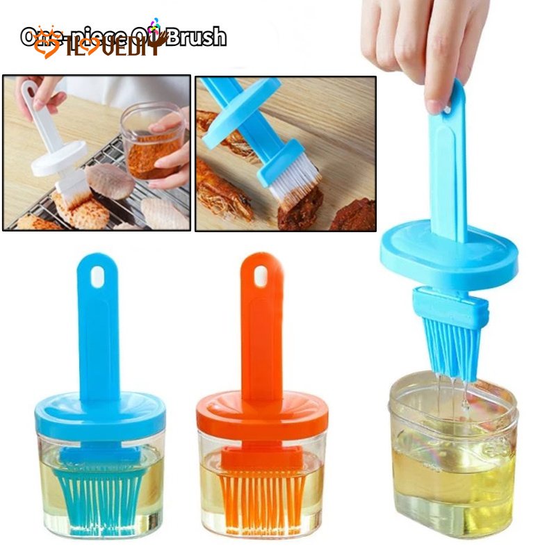 Hot Sale/Sikat Botol Minyak Silikon Multifungsi/Botol Minyak Panggangan Tahan Suhu Tinggi Dengan Kuas/Portable Pancake Baking Barbecue Sikat Terintegrasi Gadget Dapur
