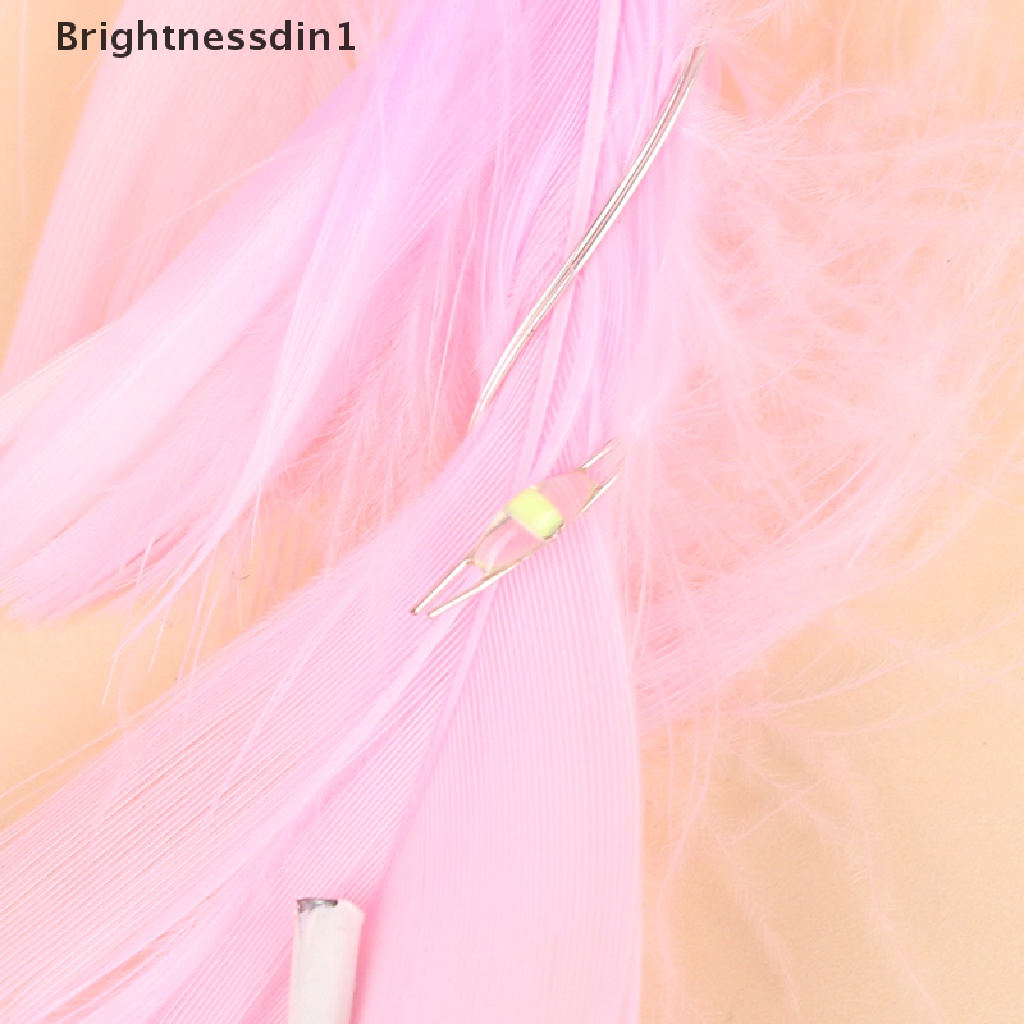[Brightnessdin1] Mahkota Bulu LED Menyala Hiasan Kepala Luminous Untuk Butik Dekorasi Anak Perempuan