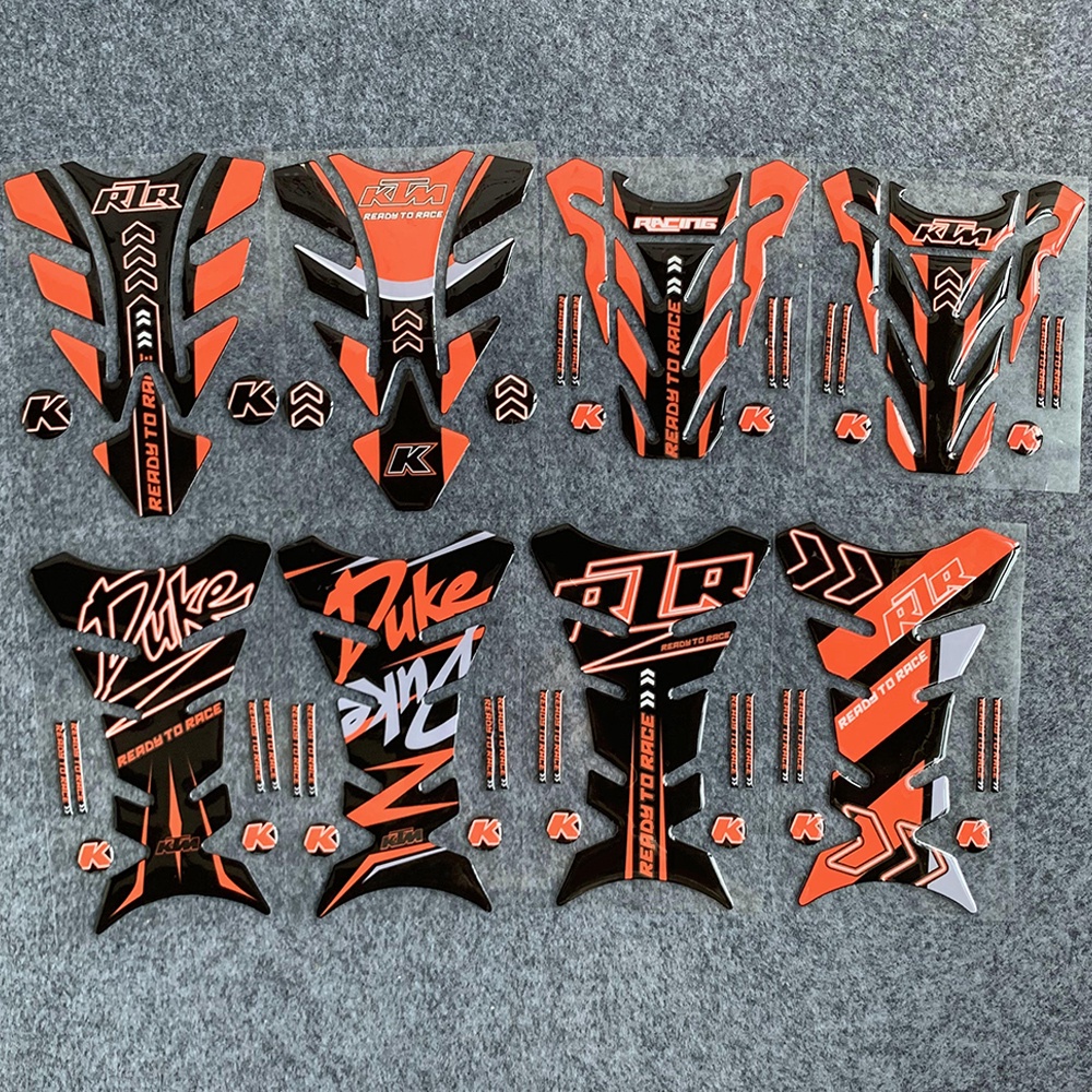 Ktm390 DUKE200/390 /250 /790Body Motor 3D Reflektif Modifikasi Stiker Tutup Tangki Bahan Bakar Fuel Tank Cover Scratch Decal