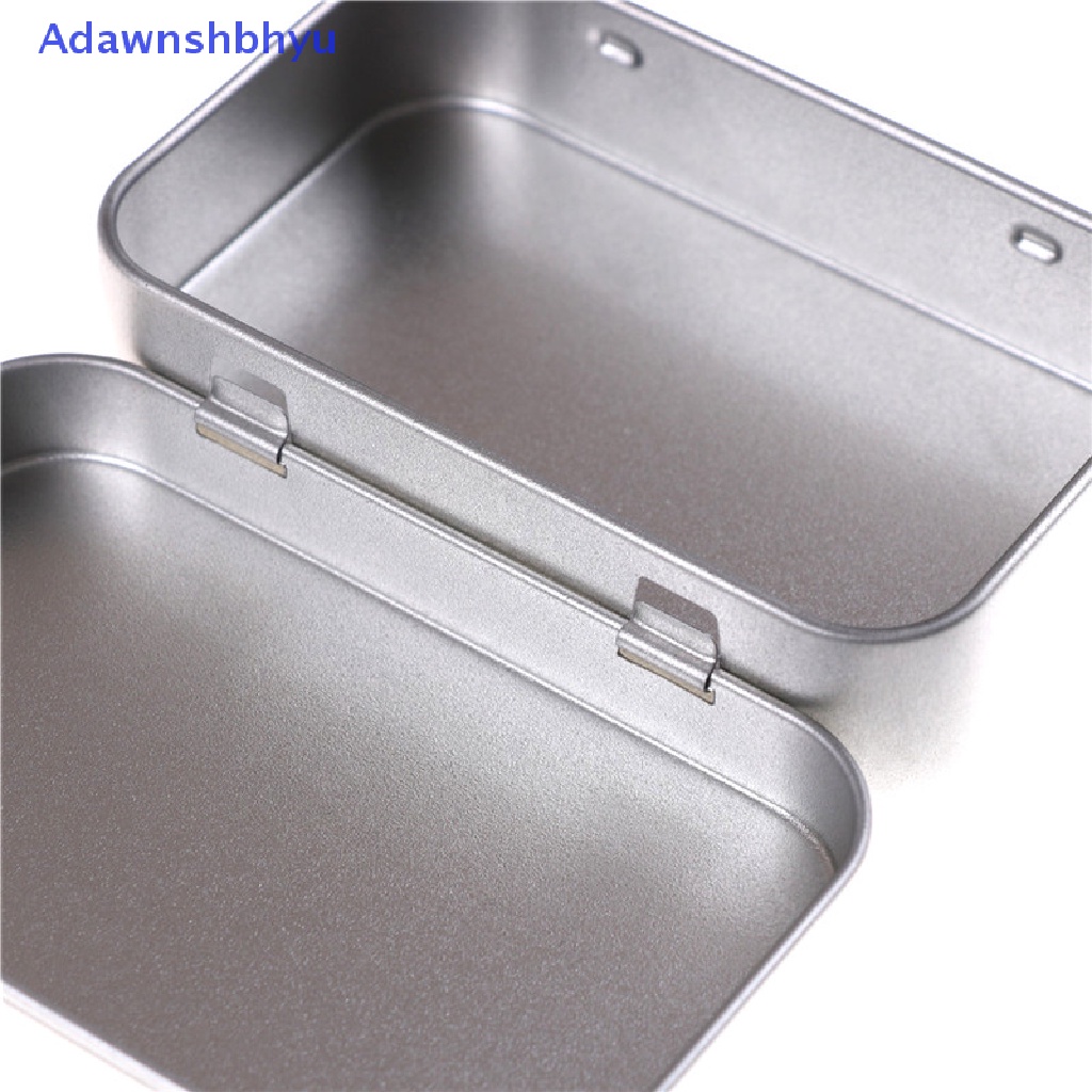 Adhyu 95 * 60 * 20mm Metal Tin Flip Storage Box Case Organizer Untuk Coin Candy Keys ID