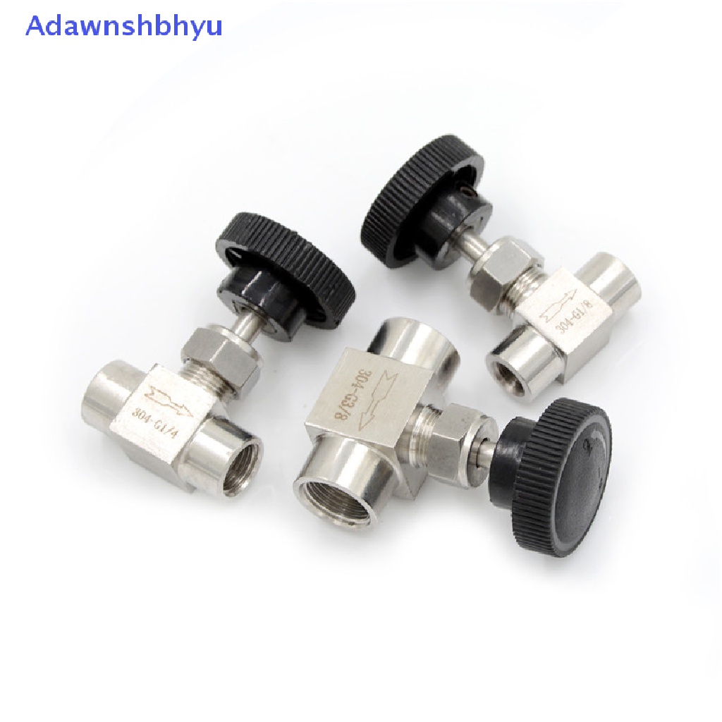 Adhyu 3per8 &quot;BSP Female Drat Stainless Flow Control Shut Off Valve Air Minyak Gas ID