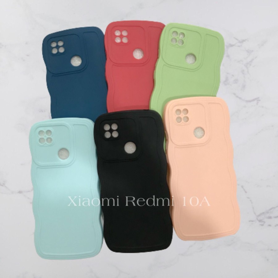 CASE REDMI 10A // SOFTCASE SILIKON GELOMBANG WARNA PRO CAMERA - BDC