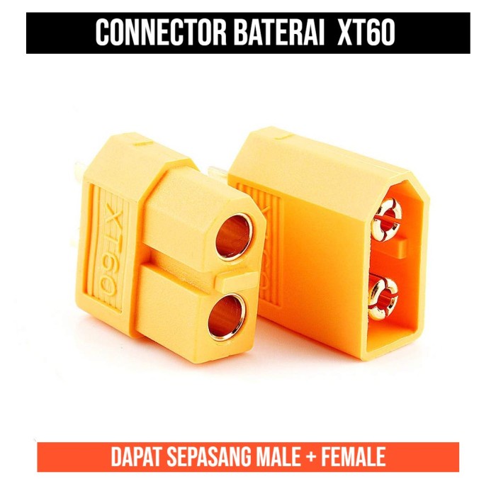 Konektor XT60 Connector Male Female Sepasang RC LiPo Battery Baterai