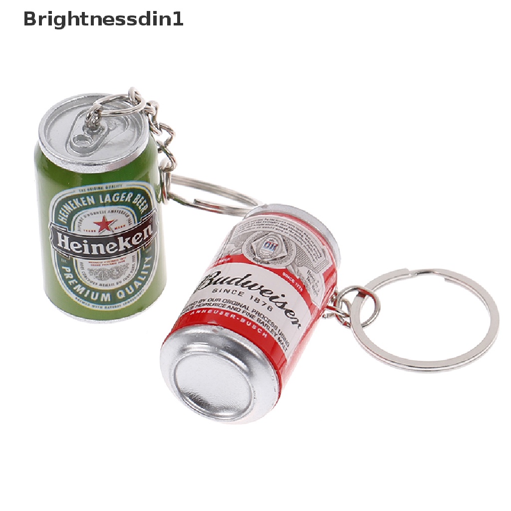 [Brightnessdin1] Simulasi Gantungan Kunci Bir Kaleng Beer Can Keyring Pasangan Keren Ransel Dekorasi Butik