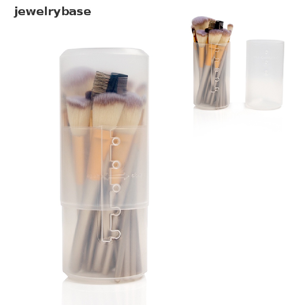 [jewelrybase] Tempat Kuas Makeup Plastik Travel Kosmetik Kosong Case Adjustable Kotak Penyimpanan Butik