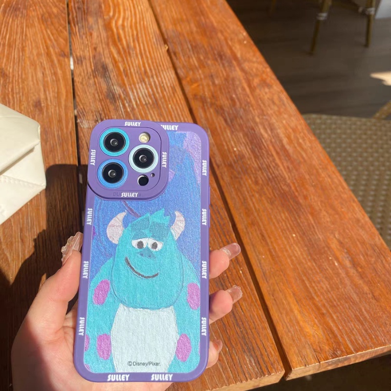 IPHONE Ins Animasi Lukisan Minyak Cocok Untuk Iphone14 14pro 14plus 13 13pro 13prm iPhone12 7Plus 8Plus Xr XS 13 Pro Max Empat Sudut Casing Ponsel Tahan Guncangan