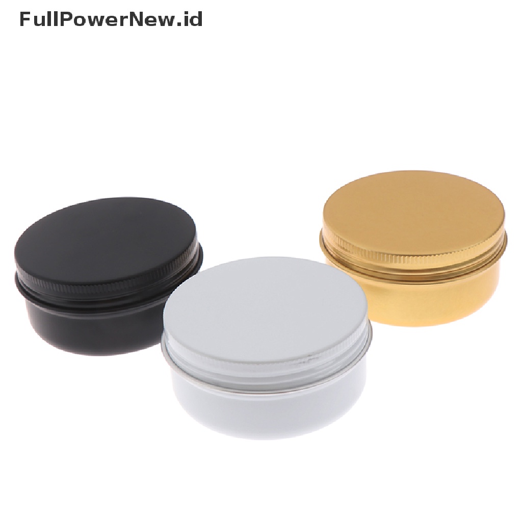 Power Round Survival Kit Tin Pot Kosong Kecil Polos Metal Storage Bit Box Mini Lip Balm ID