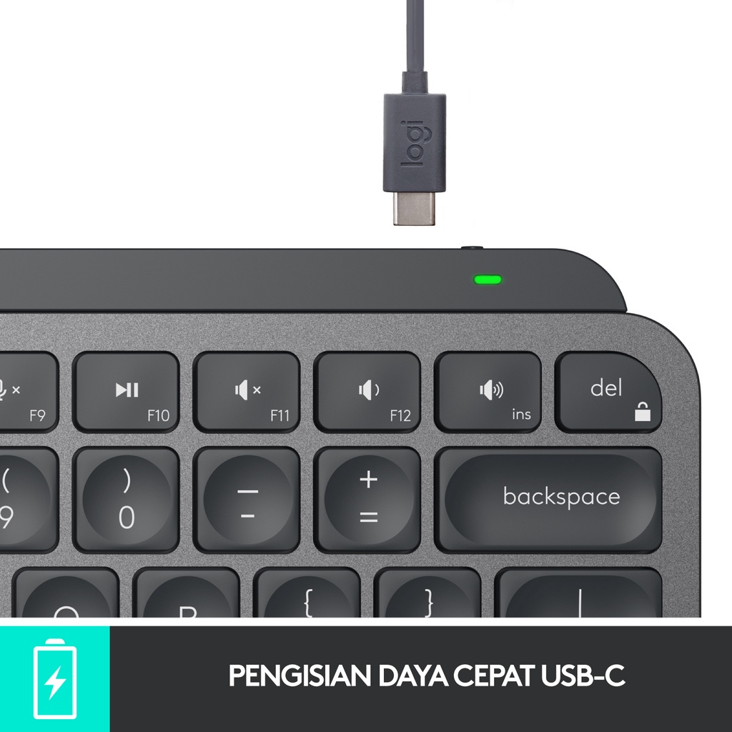 Logitech MX Keys Mini Keyboard Wireless Bluetooth Minimalist Backlit Illuminated for Power Users Windows, Mac, iOS, Linux &amp; Android