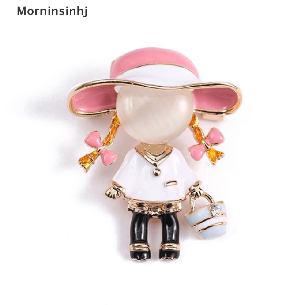 Mornin Paing Gadis Bros Untuk Wanita Opal Lucu Brooch Pin Fashion Anak id