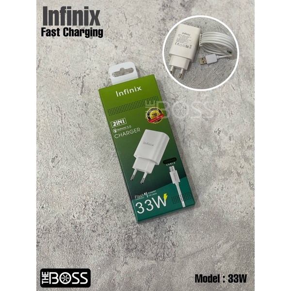 Charger Infinix 33w Quick Charge 3.0 Fast Charging Micro USB oem