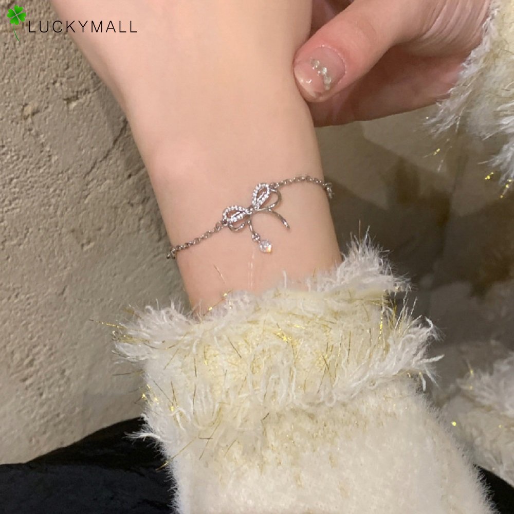 Gelang Rantai Ikatan Simpul Kristal Fashion Bracelet Untuk Aksesoris Perhiasan Wanita