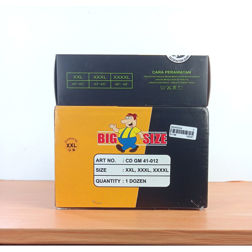 3 pcs - Celana dalam pria Jumbo GM Jumbo XXL XXXL XXXXL- Great Male Jumbo 4016 / 4012 - III K2 - M2 Greamale TOKO KEANULOVA
