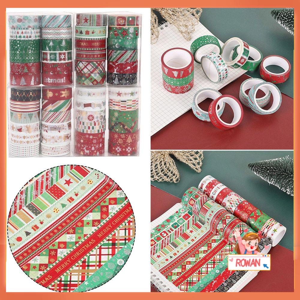 R-flower 12pcs/set Washi Tape Sastra Merry Christmas Scrapbooking Gadis Hati Little Fresh INS DIY Bahan