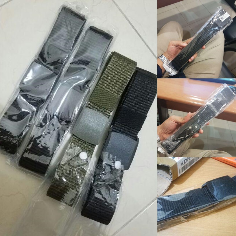 Sabuk  Ikat Pinggang Pria Wanita Kanvas Nylon Canvas Armi Military Premium Ikat Pinggang Anti X-Ray Automatic Belt Tactical Murah Bisa Cod Surabaya Sidoarjo Malang