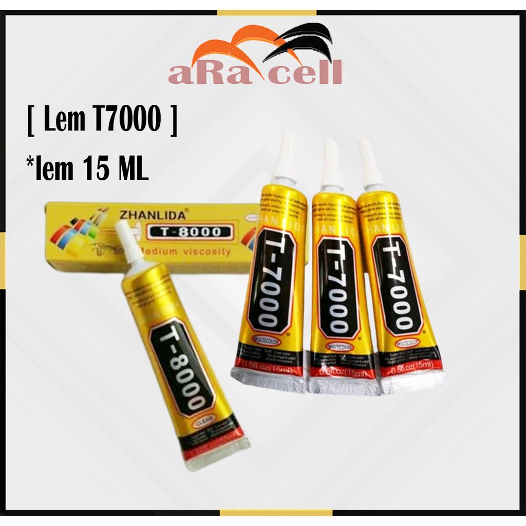 

[ ARA CELL ] LEM Touchscreen LCD T7000 T-7000 15 ML Besar Black Lem T 7000 Alat Service