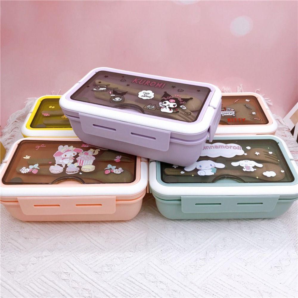 Pineapple Lunch Box Portable Kuromi Bento Dua Sekat