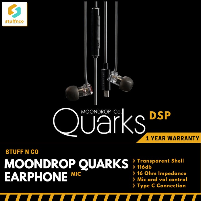 Moondrop Quarks DSP Mic Close Anterior Cavity Micro DD Earphone Mic Type C