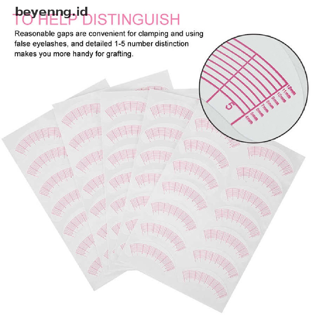Beyen 35pasang Mengukur Latihan Ekstensi Bulu Mata Tips Posisi Mata Stiker ID