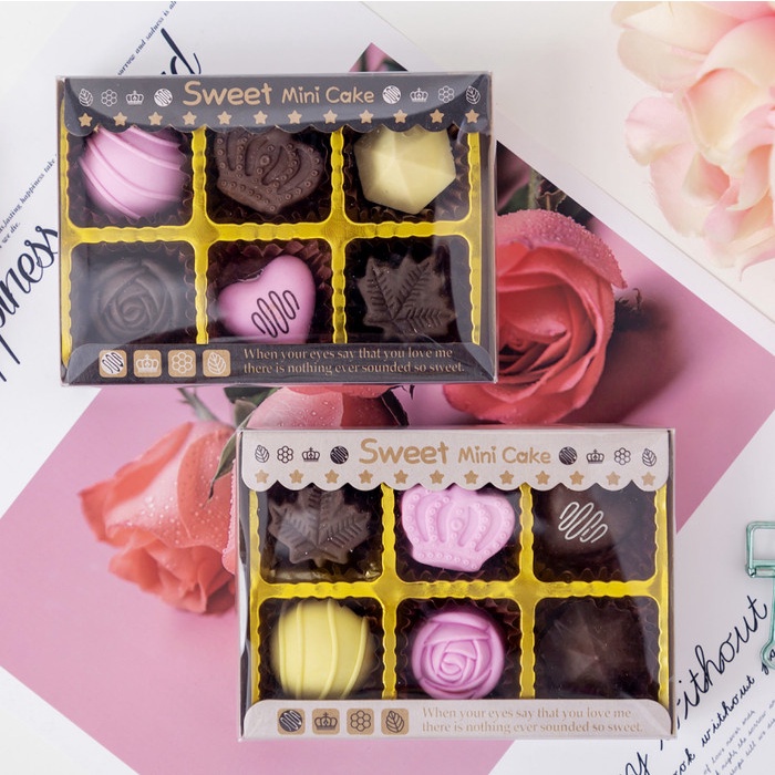 

1 SET ISI 6 PENGHAPUS PENSIL BENTUK KUE CHOCOLATE TRUFFLE - 1 SET