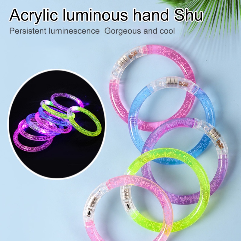 1 /3/5Pcs Stik Gelang Bercahaya Multi Warna/Gelang Bercahaya LED Untuk Perlengkapan Club Menari Pesta Ulang Tahun