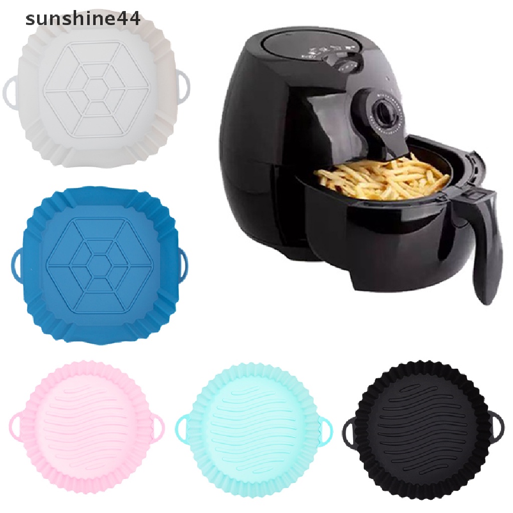 Sunshine Silicone Air Fryer Pot Basket Liners Anti Lengket Aman Oven Baking Tray Aksesoris ID