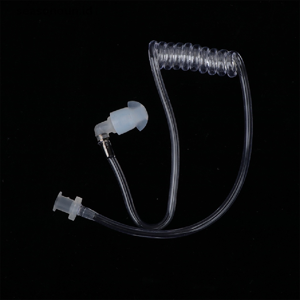 Seasonoun Earphone Transparan Coil Acoustic Air Tube Earplug Untuk Walkie Radio Dua Arah.