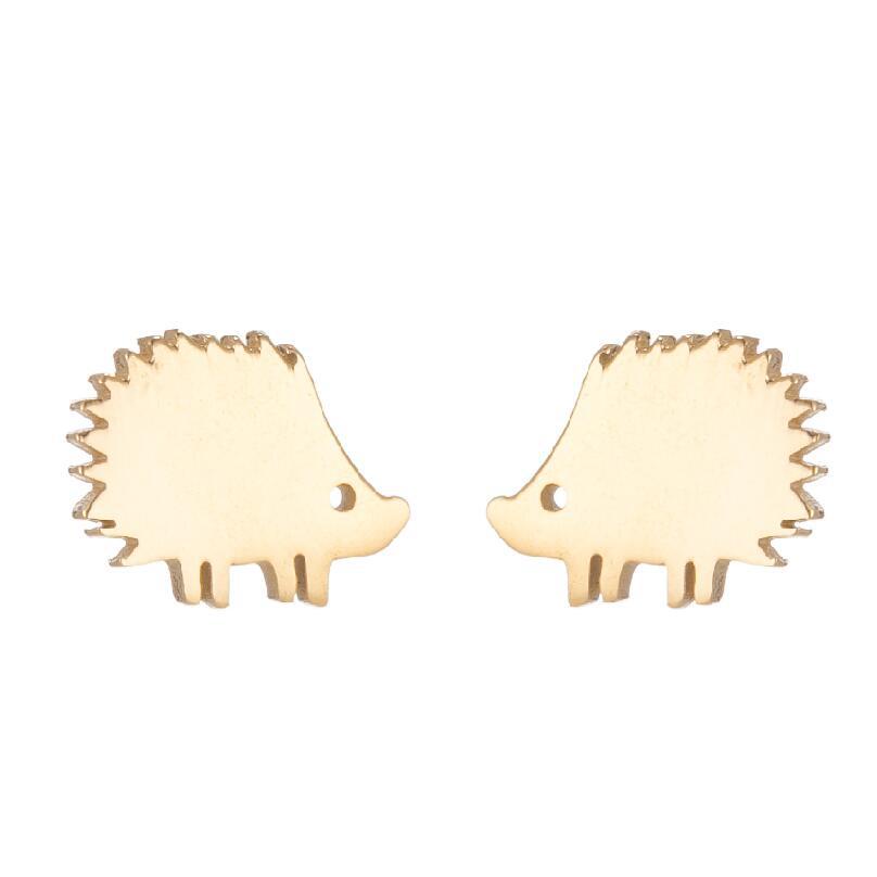 Kepribadian Stainless Steel Hewan Kecil Yang Lucu Ear Studs Untuk Wanita Fashion Indah Landak Anting Aksesoris