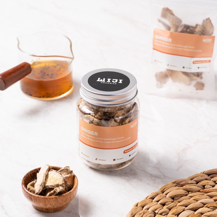 

Dried Ginger Flakes Jahe Putih Kering Tisane Herbal Organik Premium - Pouch 10 Gr