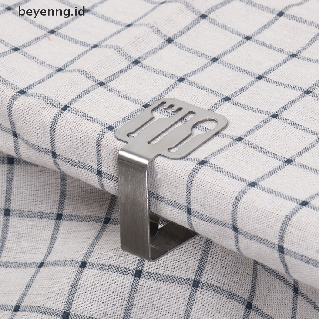 Beyen Klip Taplak Meja Daun Stainless Steel Table Cover Clip Penjepit Holder Ornamen ID