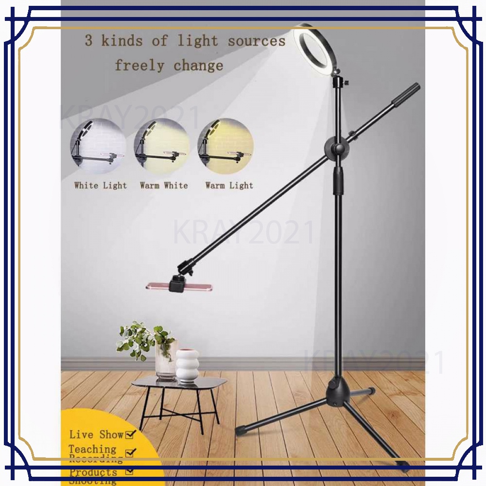 Tripod Stand Holder Smartphone Boom Arm &amp; Ring Light -SP330