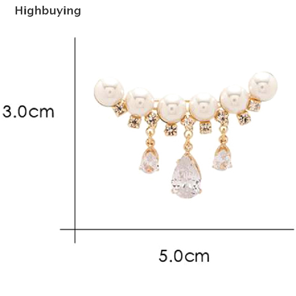 Hbid Fashion Pearls Water Drop Rhinestone Lapel Brooch Pins Women Jewelry Party Accessories Glory