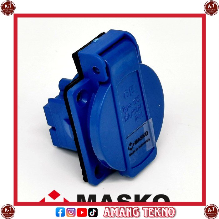 MASKO STOP KONTAK 2P / ARDE WATERPROOF IP44 IB BIRU SNI 112 TERMURAH