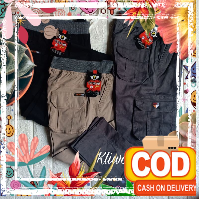 CELANA CHINO PANJANG CARGO PDL TEXANO / puncak