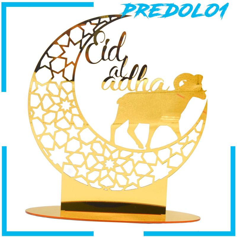 [Predolo1] Hiasan Meja Eid Mubarak Akrilik Islam Kerajinan Dekorasi Pesta