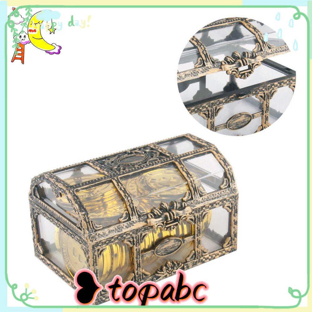 Top Treasure Box Wadah Permata Perhiasan Transparan Multifungsi Stylish