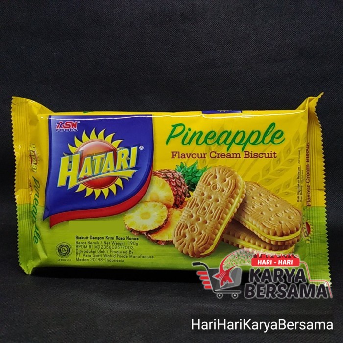 BISKUIT ASW HATARI PINEAPPLE FLAVOUR CREAM 190GR