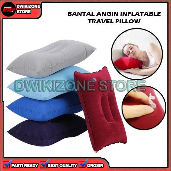 [GROSIR] BANTAL ANGIN TIUP RINGAN TRAVEL CAMPING OUTDOOR PESAWAT MOBIL PORTABLE MULTIFUNGSI SERBAGUNA