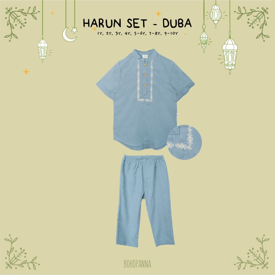 BOHOPANNA Harun Set - (Set Baju Koko Muslim + Peci)