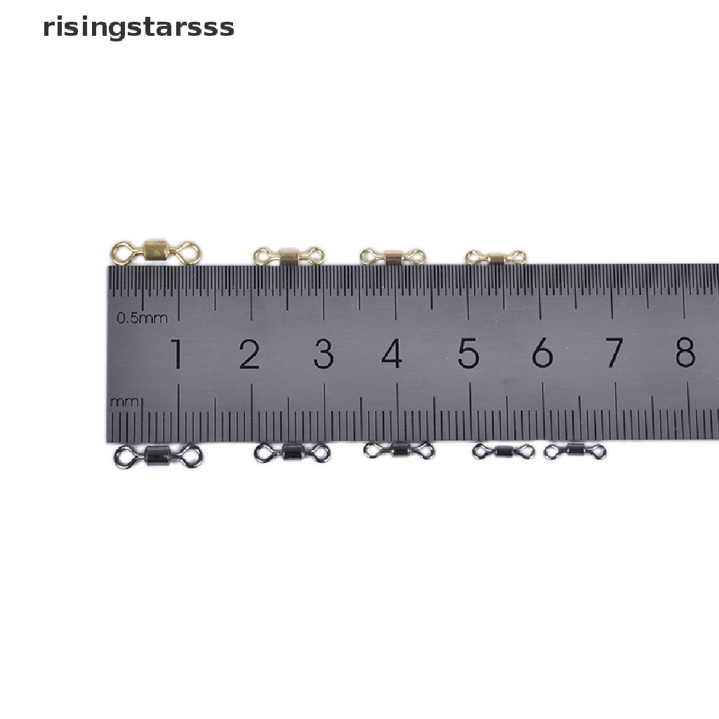 Rsid Span-new 50pcs/100pcs Konektor Pancing Ball Bearing Putar Padat Ring Barel Roll Putar Jelly