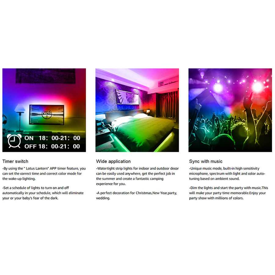 (BISA COD) FTIHSHP GOOLOOK Lampu LED Strip Flexible Smart App Music Mode RGB with Remote - GL3